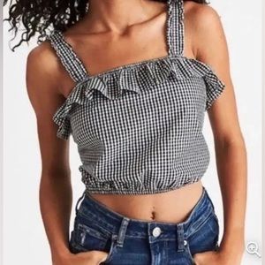 American Eagle Gingham Crop Top